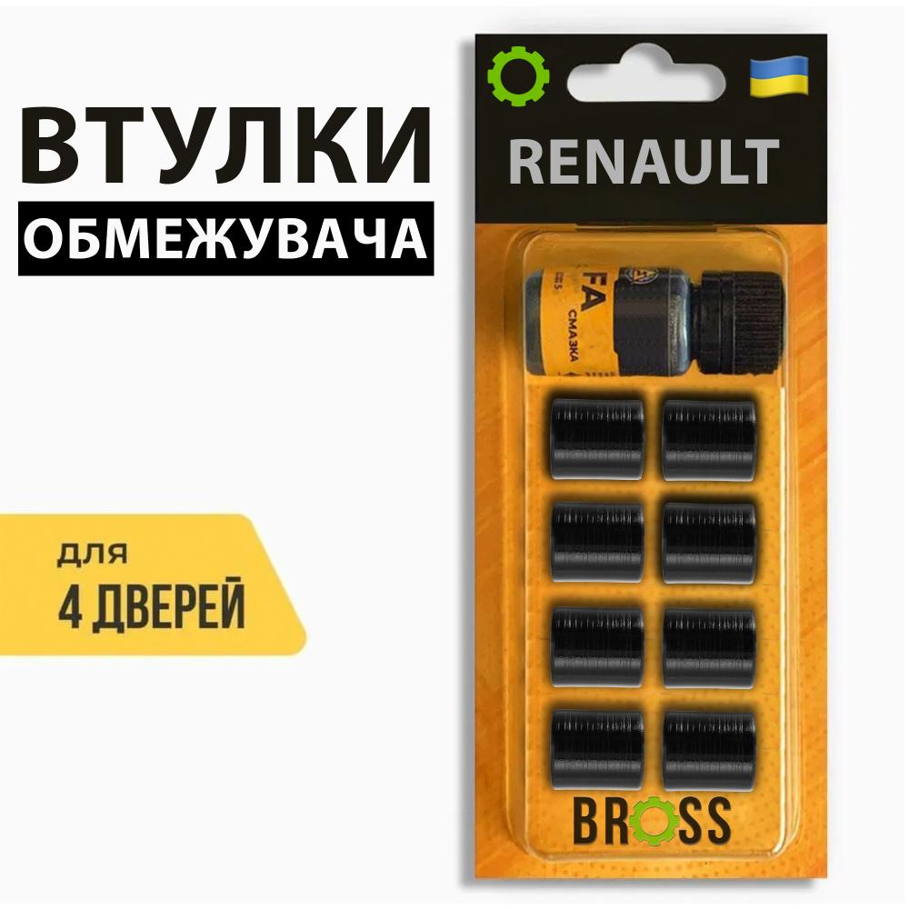 Втулки ролики ограничителя двери Renault Megane, Laguna, Fluence, Scenic, Vel Satis, Clio, Sandero, Master 804303543R (КОМПЛЕКТ 8ШТ)