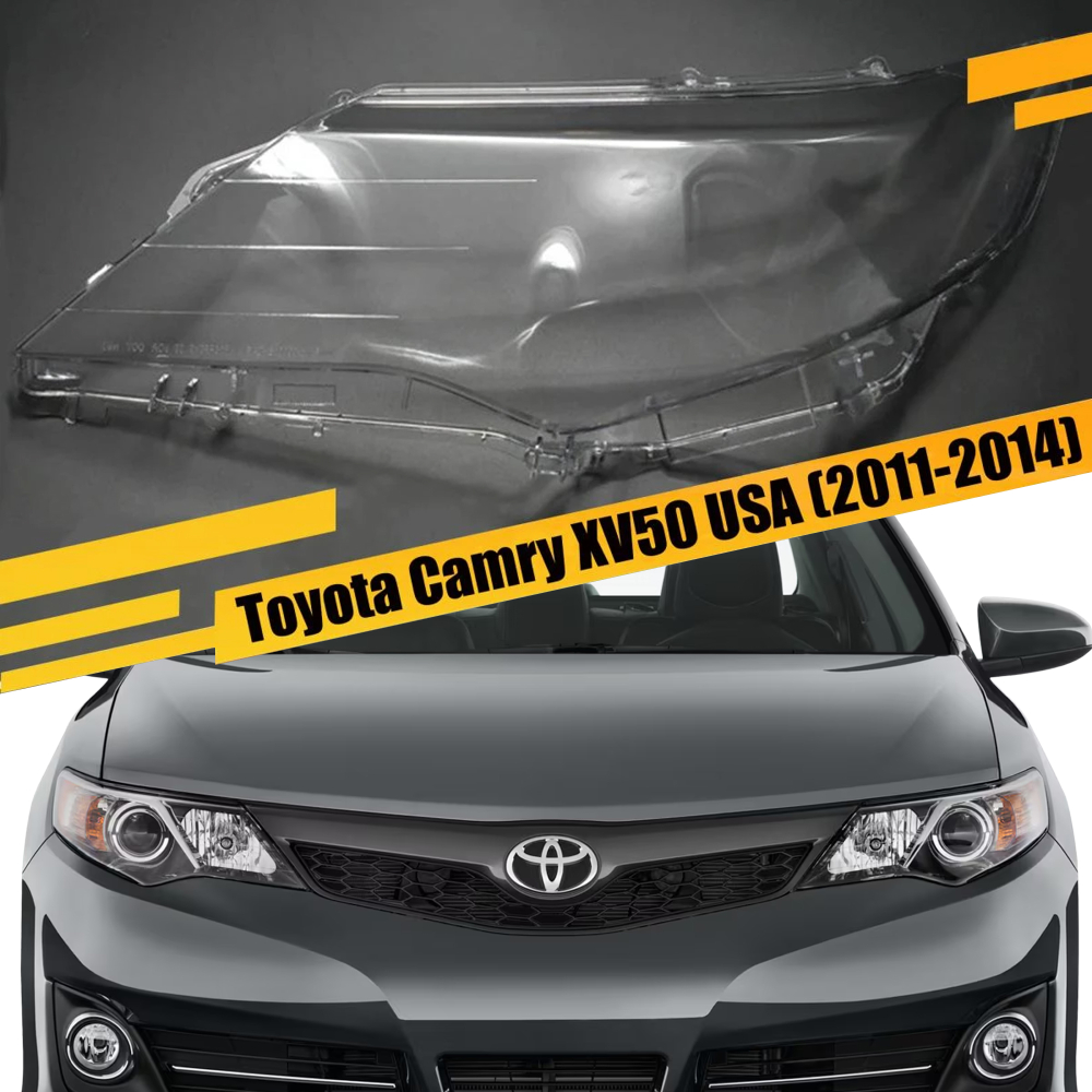 Стекло фары Toyota Camry XV50 USA (2011-2014) дорест левое