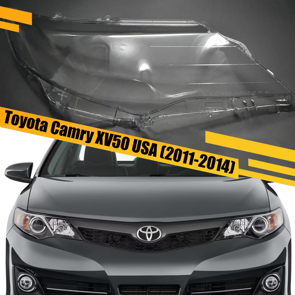 Стекло фары Toyota Camry XV50 USA (2011-2014) дорест правое