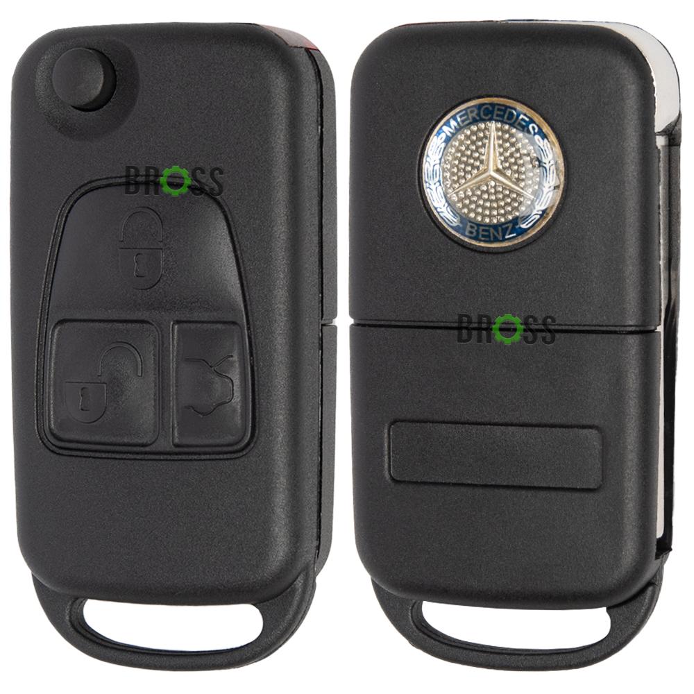 Выкидной корпус ключа на 3 кнопки Mercedes W168 W124 W202 W203 W638 W163 SLK Vito (узкое лезвие)
