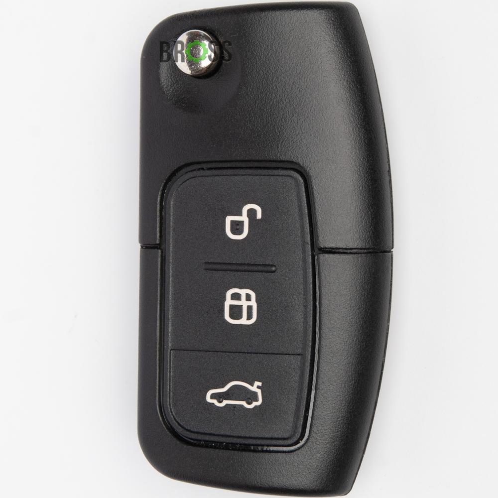 Выкидной корпус ключа Ford Focus , Mondeo , Fiesta , C Max , Galaxy на 3 кнопки с круглым лезвием FO21 ( форд фокус , мондео , фиеста)