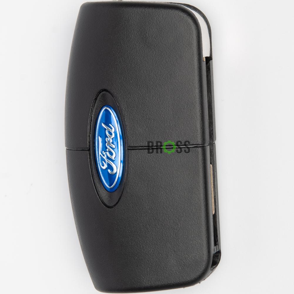 Выкидной корпус ключа Ford Focus , Mondeo , Fiesta , C Max , Galaxy на 3 кнопки с круглым лезвием FO21 ( форд фокус , мондео , фиеста)