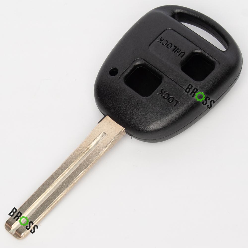 Корпус ключа на 2 кнопки Toyota Avensis , Corolla , RAV 4 , Camry 30 , Land Cruiser 100 ( J100 ) (лезвие TOY48)