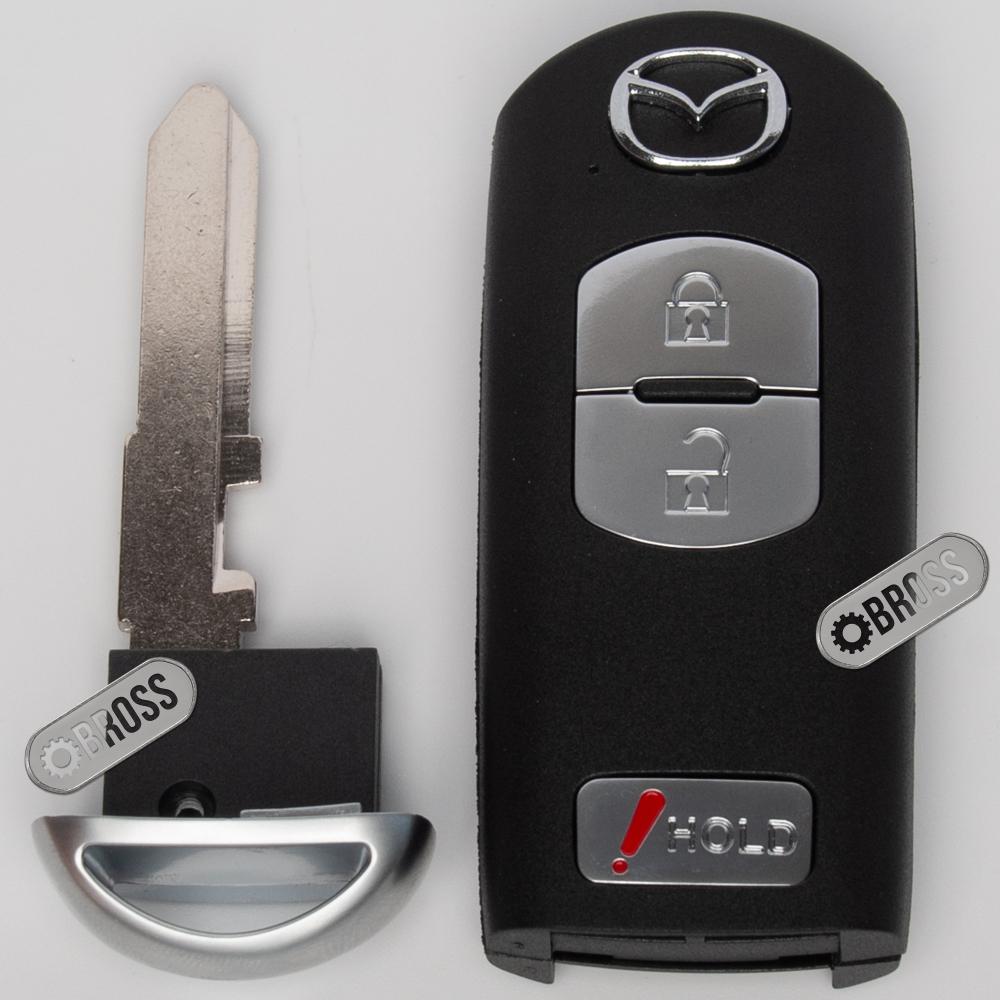 Корпус ключа на 3 кнопки Mazda CX-5, CX-7, CX-9, Mazda 2, 3, 5 ,6 ( 2 кнопки + HOLD )
