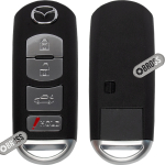 Корпус ключа на 4 кнопки Mazda CX-5, CX-7, CX-9, Mazda 2, 3, 5 ,6