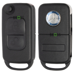 Выкидной корпус ключа на 2 кнопки Mercedes W168 W124 W202 W203 W638 W163 SLK Vito (широкое лезвие HU39)