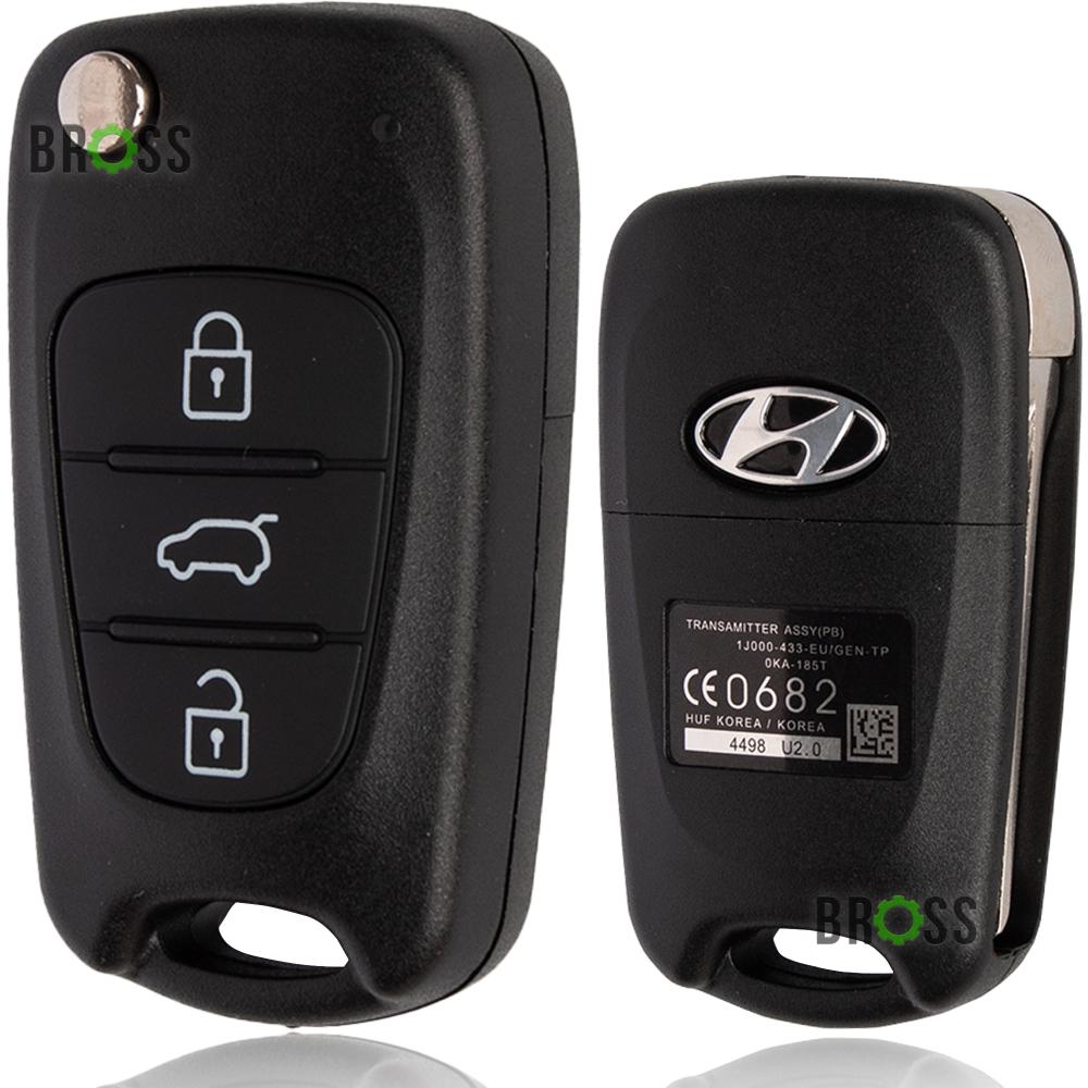 Выкидной корпус ключа на 3 кнопки KIA K2 , K5 , Rio , Picanto , Ceed , Cerato , Sportage , Hyundai I20 , I30 , IX35 , I35 , Elantra  ( левое лезвие HY15 )