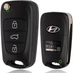 Выкидной корпус ключа на 3 кнопки KIA K2 , K5 , Rio , Picanto , Ceed , Cerato , Sportage , Hyundai I20 , I30 , IX35 , I35 , Elantra  ( левое лезвие HY15 )