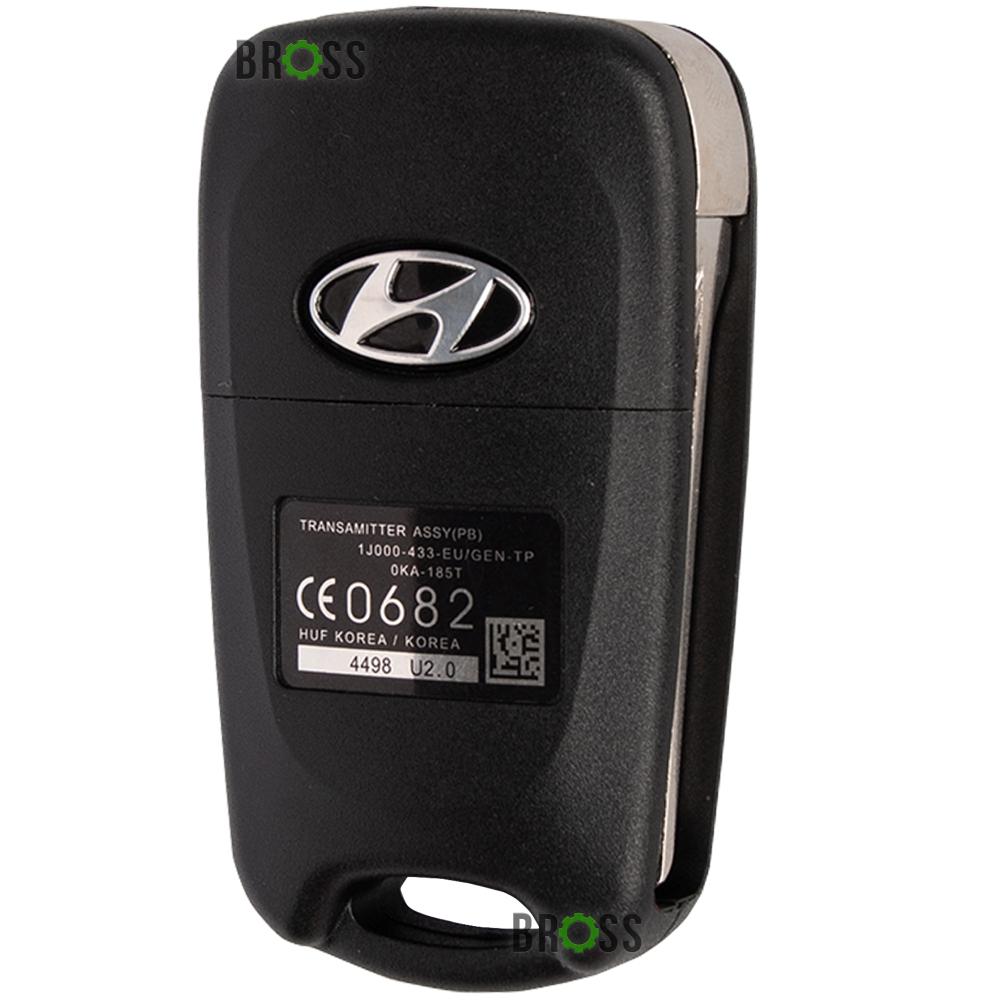 Выкидной корпус ключа на 3 кнопки KIA K2 , K5 , Rio , Picanto , Ceed , Cerato , Sportage , Hyundai I20 , I30 , IX35 , I35 , Elantra  ( левое лезвие HY15 )