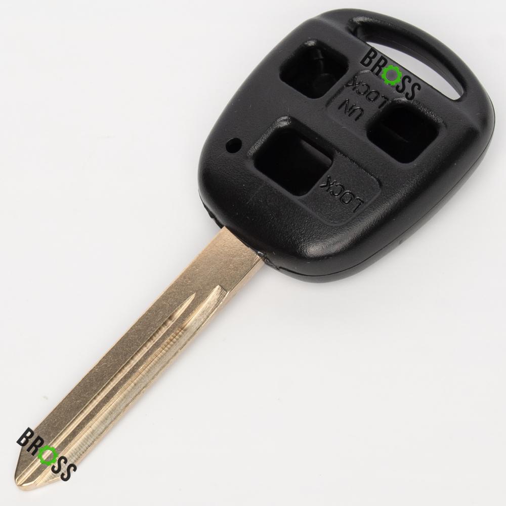 Корпус ключа на 3 кнопки Toyota Avensis , Corolla , RAV 4 , Camry 30 , Land Cruiser 100 ( J100 ) (лезвие TOY47)