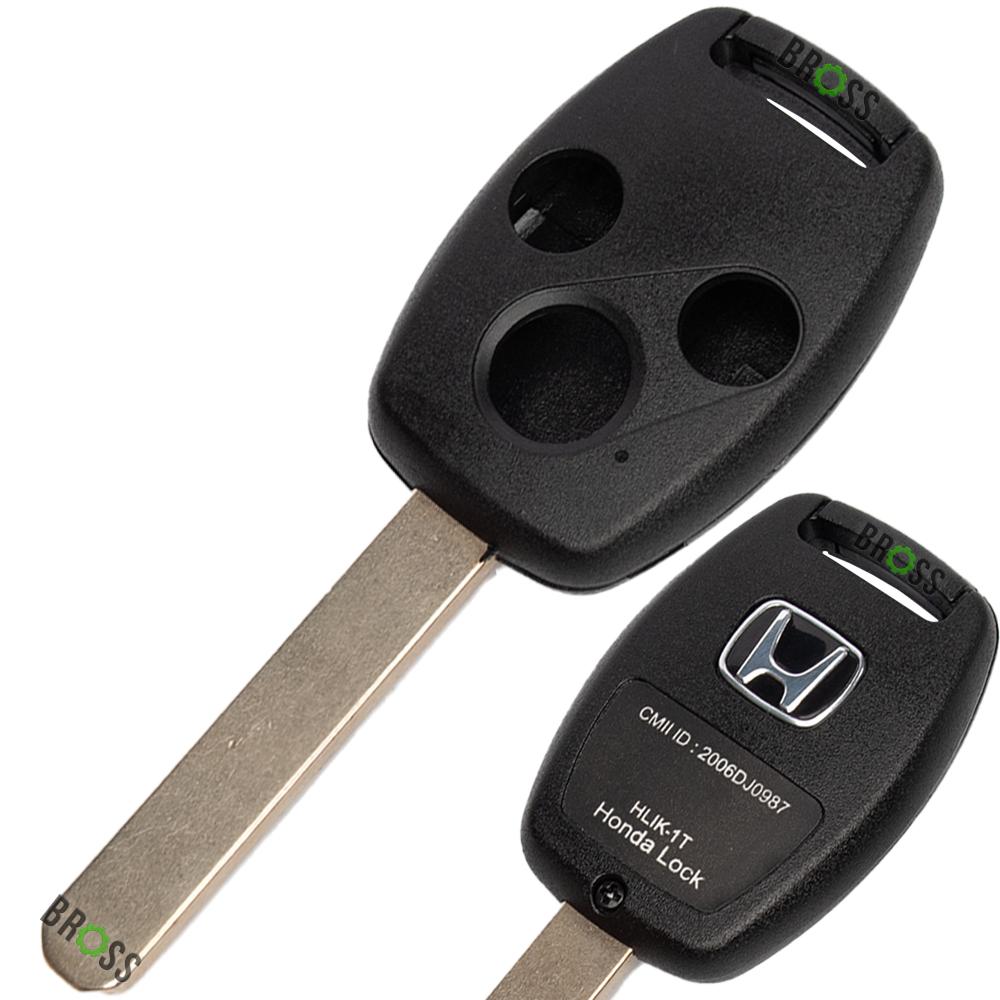 Корпус ключа на 3 кнопки Honda Accord 7, Civic, CR-V, Pilot, Odyssey (с местом под иммобилайзер)