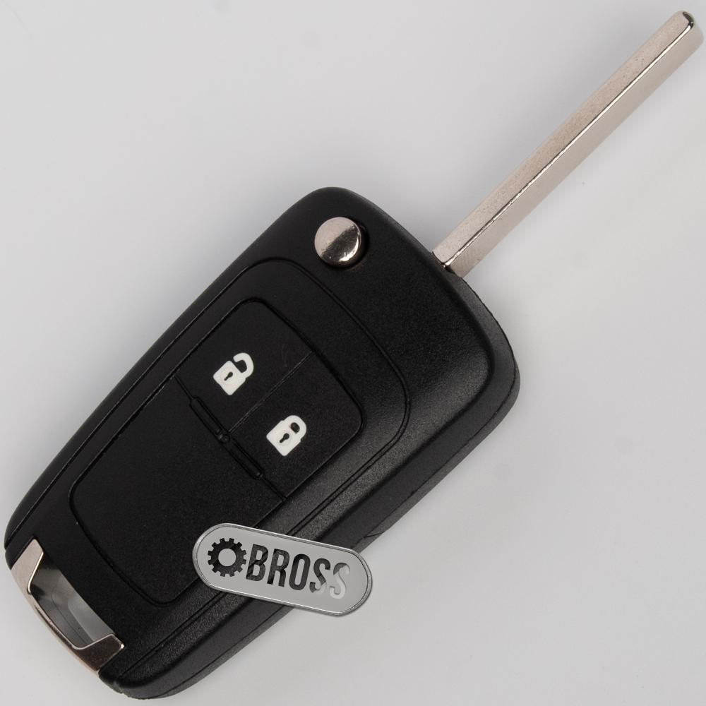 Выкидной корпус ключа на 2 кнопки Opel Corsa D , Astra H , Insignia , Vectra С , Zafira , Signum , Meriva ( без места под батарейку , лезвие HU100 )