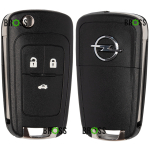 Выкидной корпус ключа на 3 кнопки Opel Corsa D , Astra H , Insignia , Vectra С , Zafira , Signum , Meriva ( без места под батарейку , лезвие HU100 )