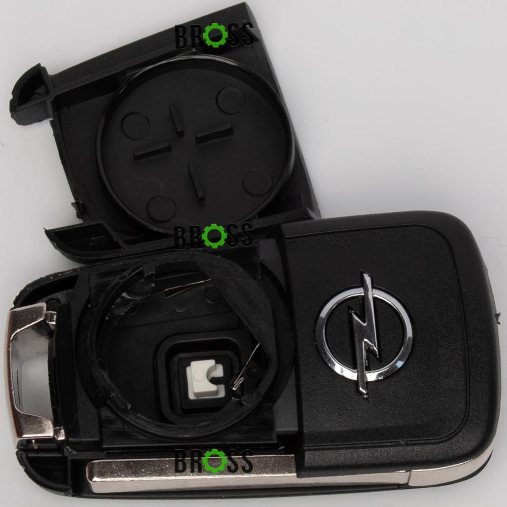 Выкидной корпус ключа на 3 кнопки Opel Corsa D , Astra H , Insignia , Vectra С , Zafira , Signum , Meriva ( без места под батарейку , лезвие HU100 )