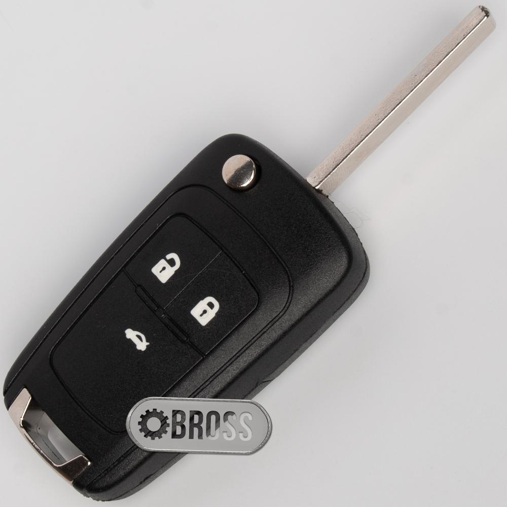 Выкидной корпус ключа на 3 кнопки Opel Corsa D , Astra H , Insignia , Vectra С , Zafira , Signum , Meriva ( без места под батарейку , лезвие HU100 )