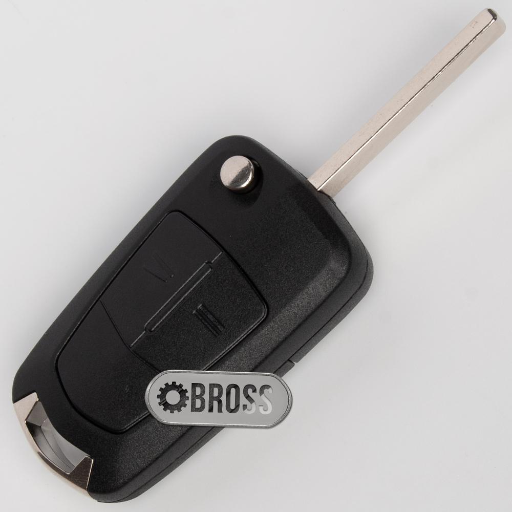 Выкидной корпус ключа на 2 кнопки Opel Corsa D , Astra H , Vectra С , Zafira , Signum , Meriva ( без места под батарейку , лезвие HU100 )