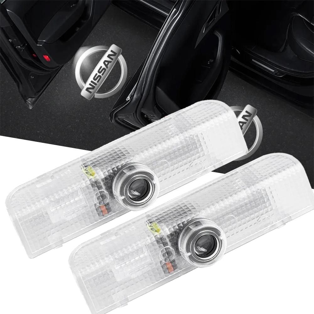 LED проекция подсветка логотипа для дверей Nissan Altima 4 (2007-2012), Altima 5 (2013-2018) (комплект 2 шт.)