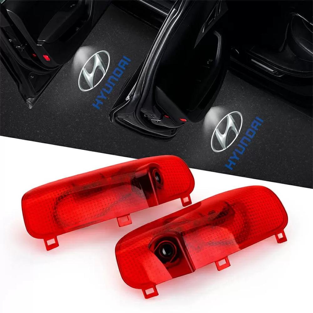 LED проекция подсветка логотипа двери Hyundai Elantra HD 2005-2010 (комплект 2шт)