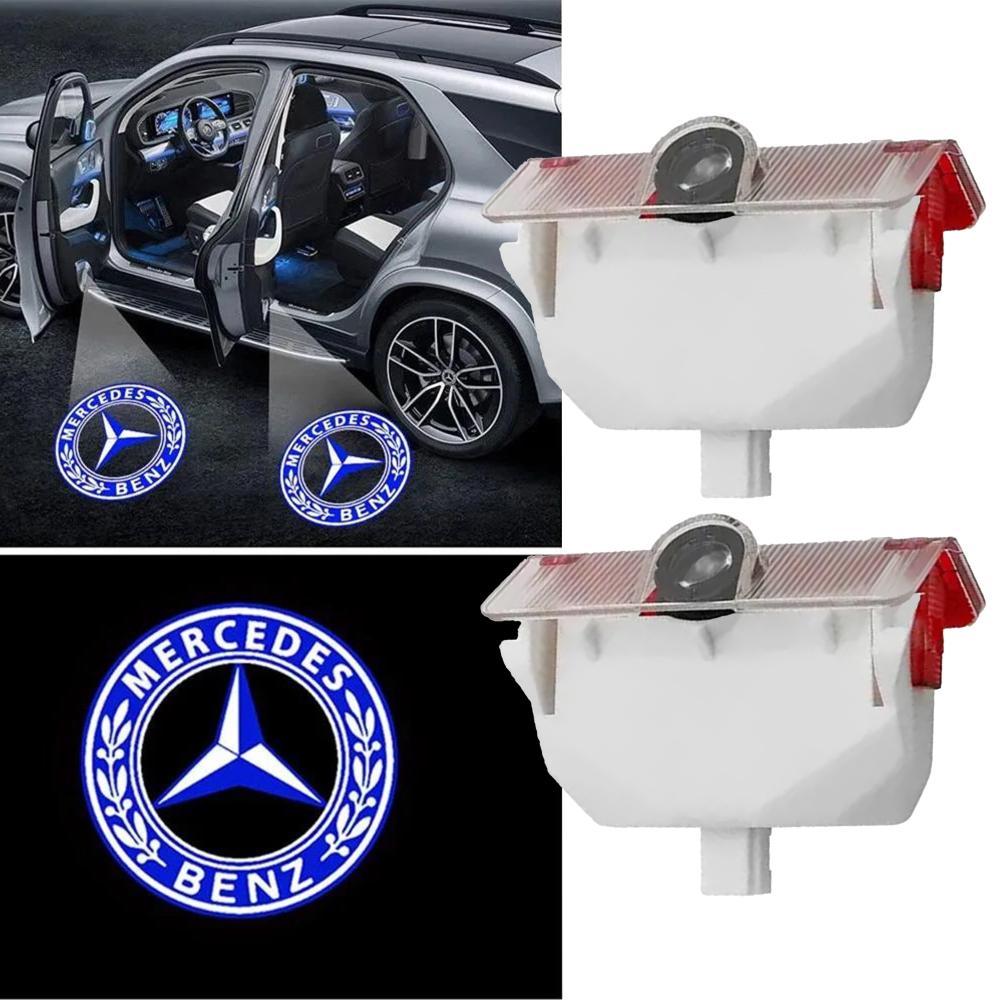 LED проекция подсветка логотипа для дверей Mercedes-Bens A W169, W168, GLK X204, B W245 (комплект 2 шт)