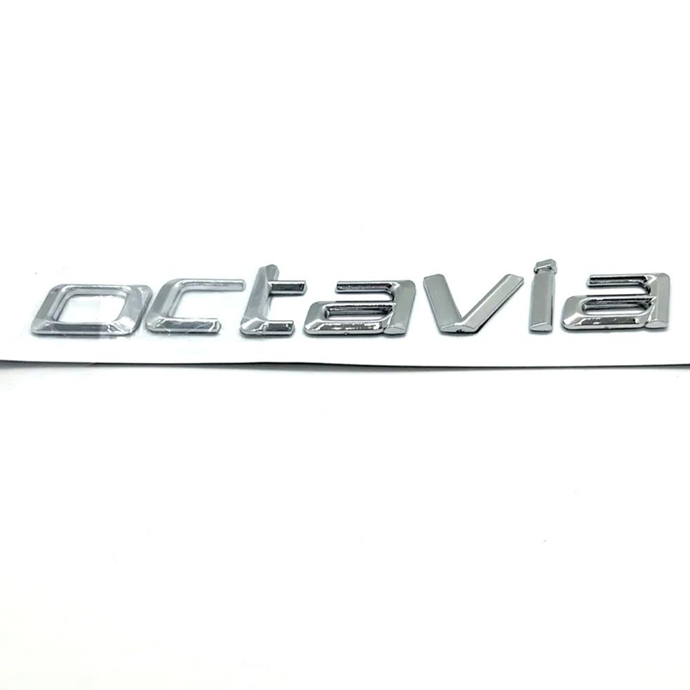 Эмблема шильдик наклейка надпись (OCTAVIA)  Skoda Octavia Tour, A5, A7 (хром) - 18см