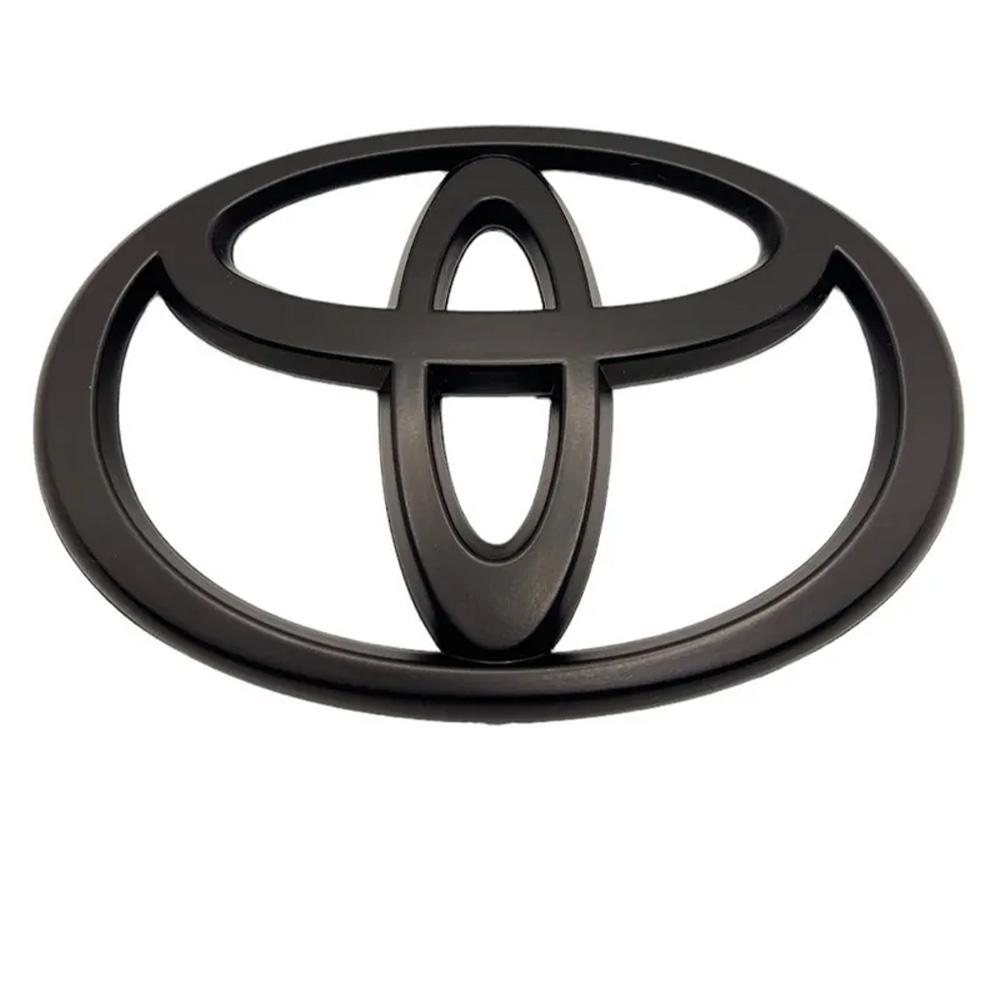 Эмблема шильдик наклейка Toyota (черная матовая) 140х95 мм