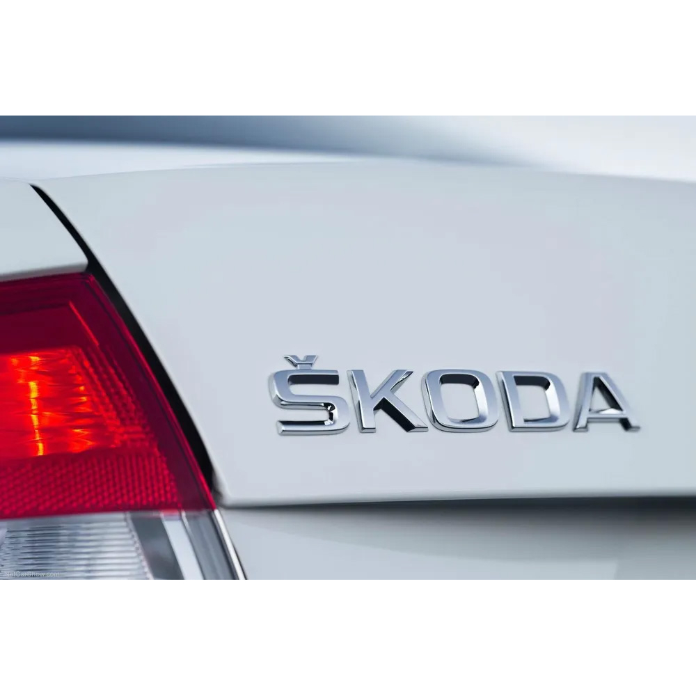 Эмблема шильдик наклейка надпись Skoda Octavia Tour, A5, A7, Fabia, Rapid, Superb (Хром) 15х2,3 см