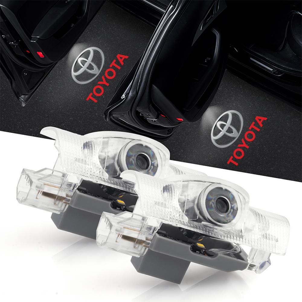 LED проекция подсветка логотипа для дверей Toyota Camry, Venza, Land Cruiser, Prado, Highlander, Sequoia, Prius,  Avalon, Sienna (комплект 2 шт.)
