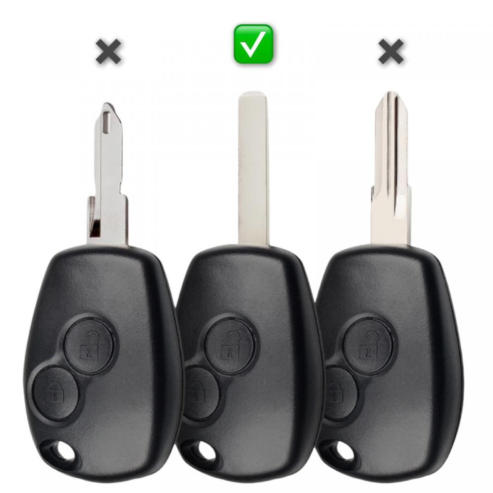 Якісний корпус ключа на 2 кнопки Renault Kangoo, Master, Logan, Sandero, Lodgy, Duster, Modus (Рено двокнопковий) під пряме лезо VA2