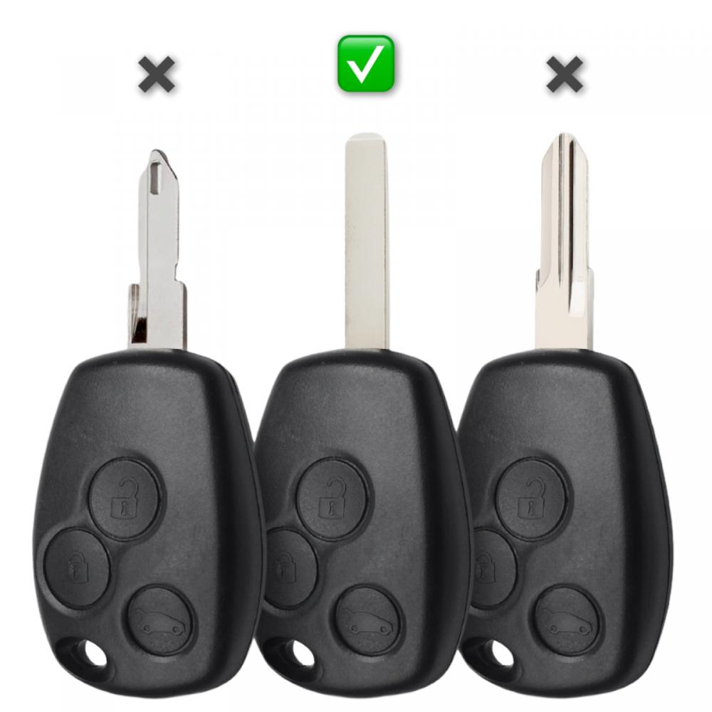Качественный корпус ключа на 3 кнопки Renault Kangoo, Master, Logan, Sandero, Lodgy, Duster, Modus ( Рено трехкнопочный) под прямое лезвие VA2