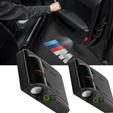 Проекция LED подсветка логотипа для двери BMW M (универсальный комплект 2 шт.)