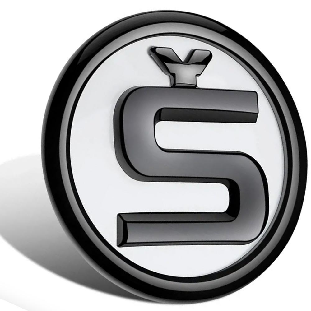 Эмблема логотип шильдик значок крышки багажника Skoda Octavia Tour A5 A7 , Fabia , Rapid , Superb , Yeti (белая маленькая 79мм ) дизайн S, 5JD853621A
