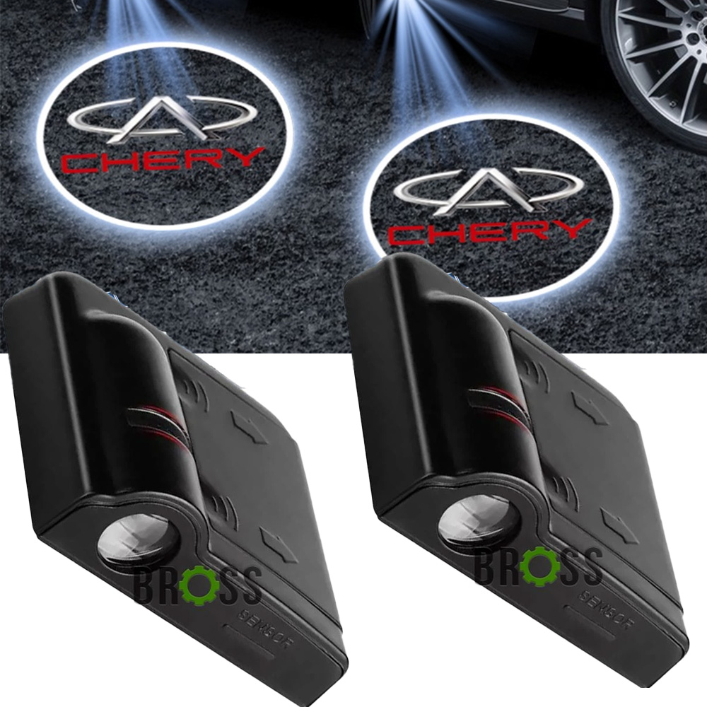 Проекция подсветка логотипа для дверей Chery LED (универсальный комплект 2 шт.)