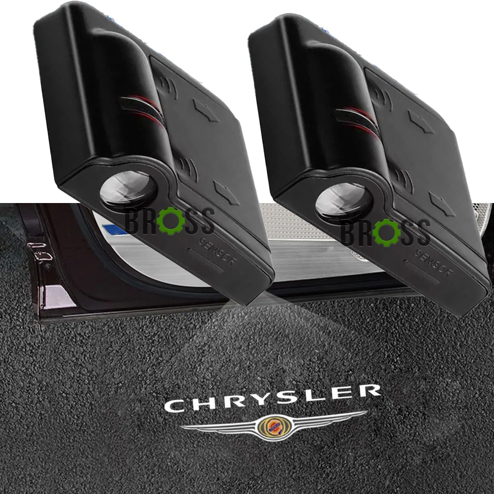 Проекция подсветка LED логотипа для дверей Chrysler (универсальный комплект 2 шт.)