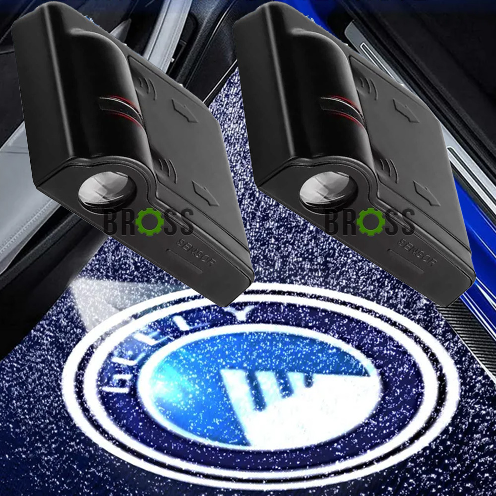 Проекция подсветка логотипа для дверей Geely LED (универсальный комплект 2 шт.)