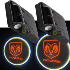 Проекция LED подсветка логотипа для дверей DODGE (универсальный комплект 2 шт.)