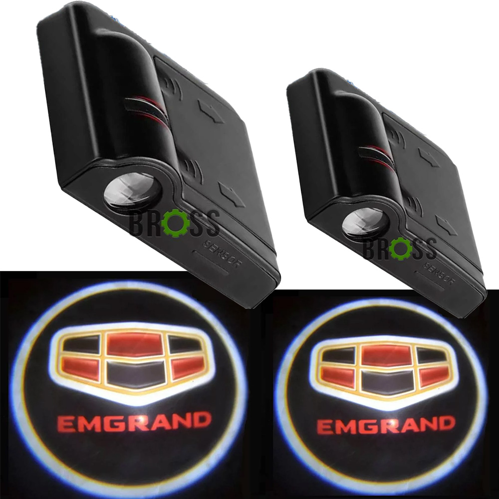 LED проекция подсветка логотипа для дверей Emgrand (универсальный комплект 2 шт.)