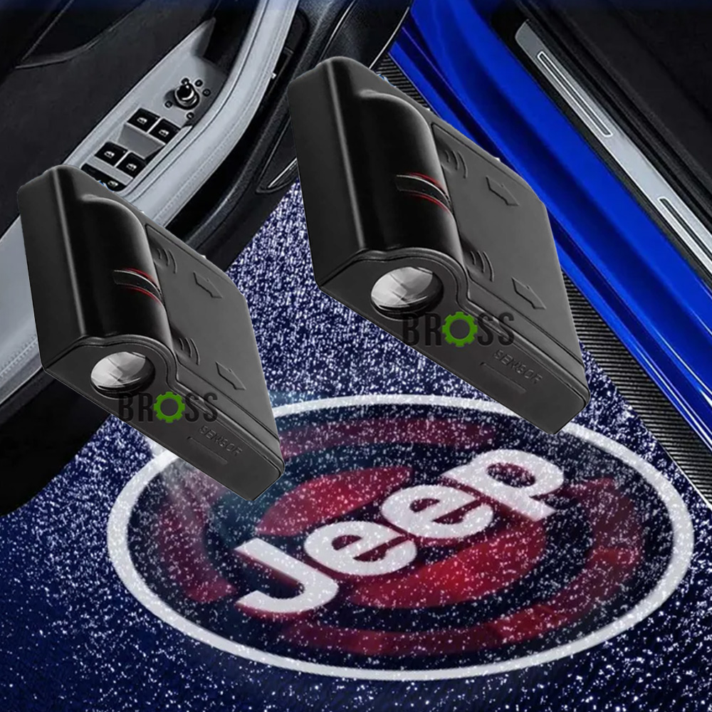 Проекция  подсветка логотипа для дверей Jeep LED (универсальный комплект 2 шт.)